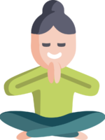 meditating woman icon