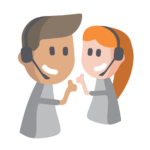 Two managed IT service provider experts interacting