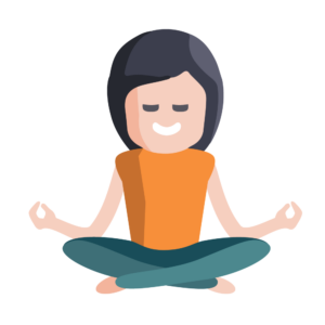 woman meditating icon